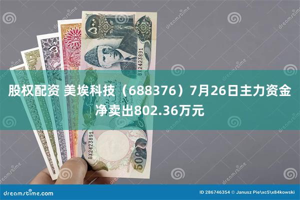 股权配资 美埃科技（688376）7月26日主力资金净卖出802.36万元