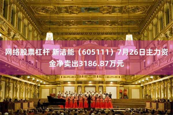 网络股票杠杆 新洁能（605111）7月26日主力资金净卖出3186.87万元