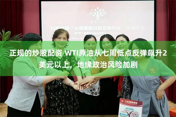 正规的炒股配资 WTI原油从七周低点反弹飙升2美元以上，地缘政治风险加剧